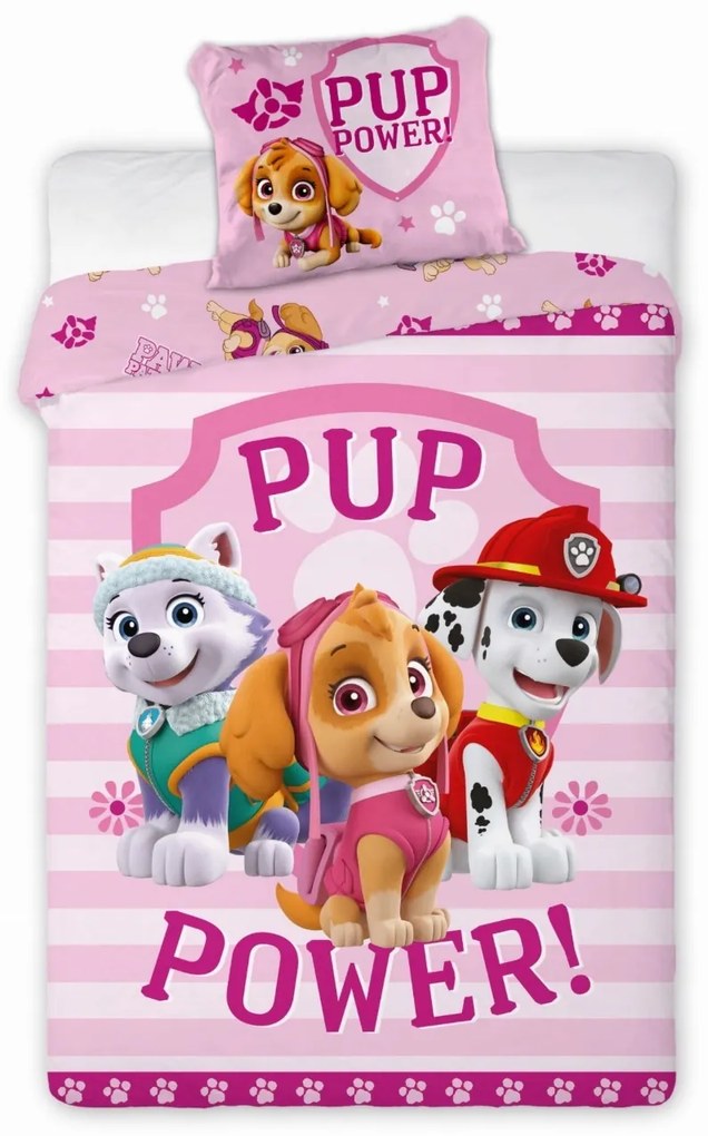 Obliečky Disney Labková patrola Paw patrol ružová do postieľky 135x100cm+40x60cm Faro