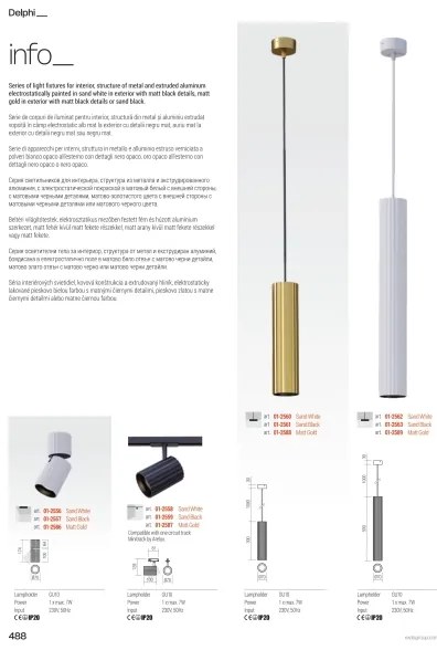 Redo 01-2548 - Nástenné bodové svietidlo DELPHI 1xGU10/7W/230V biela