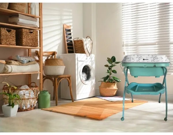 PETITE&MARS - Prebaľovací pult s vaničkou SPA 3v1 mintová