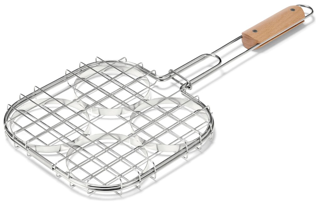 Obracačka burgerov na barbecue