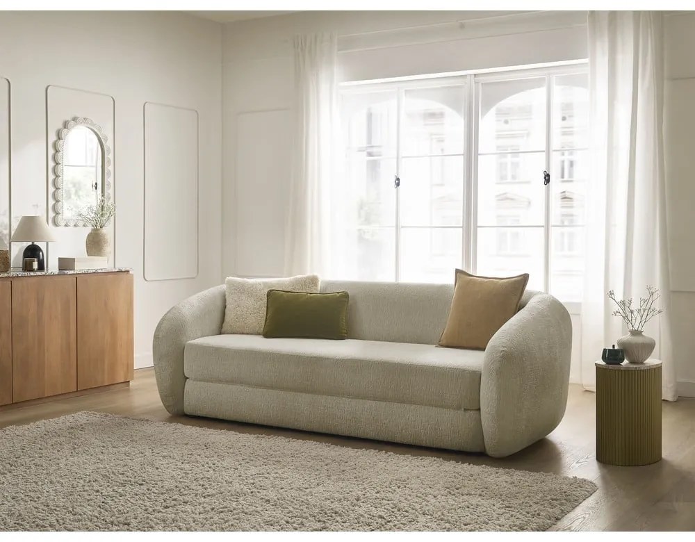 Svetlohnedá ženilková rozkladacia pohovka 228 cm Neyo – Bobochic Paris