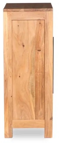 furniture-nabytek.cz - Masívna kúpeľňová skrinka Auckland z akácie, lakovaná, hnedá