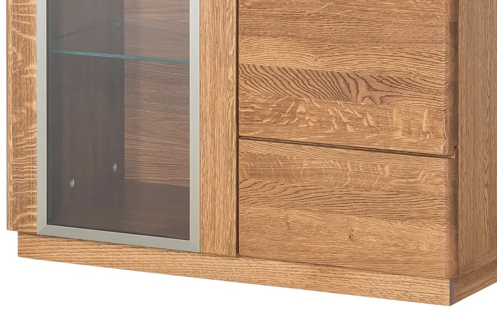 Vitrína Montenegro 15 82 cm z masivu dub Rustikal