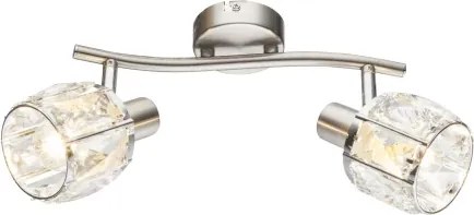 Stropné osvetlenie Kris 28 cm, sklenený krištáľ, 2 svietidlá%