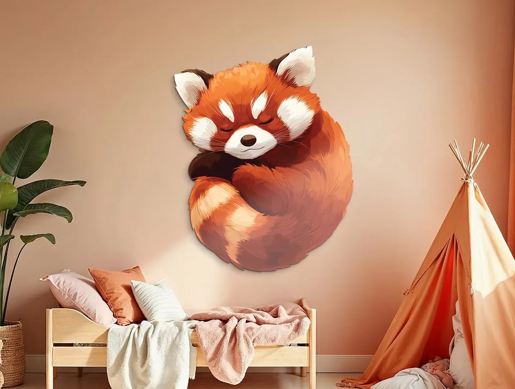 drevko | Obraz Sdrevkoca červená panda 60 x 475 cm