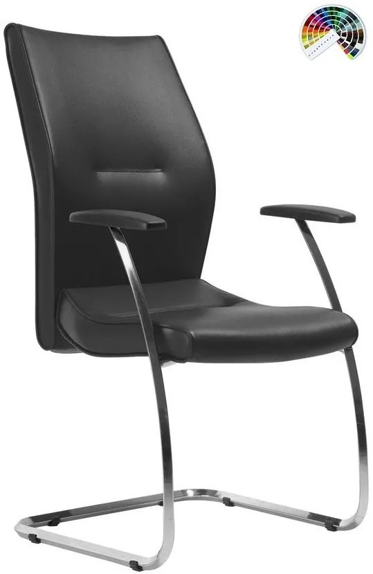 ANTARES Konferenčná rokovacia stolička 1810/S LEI čalúnenie KOŽA LEATHER