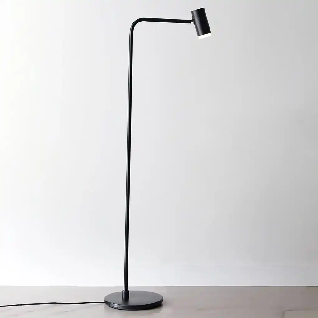 Stojaca LED lampa Cato Q so stmievačom čierna | Biano