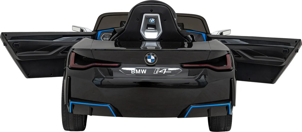 Ramiz BMW i4 batériové auto pre deti čierne + pomalý štart + EVA + ekokoža + LED audio + diaľkové ovládanie