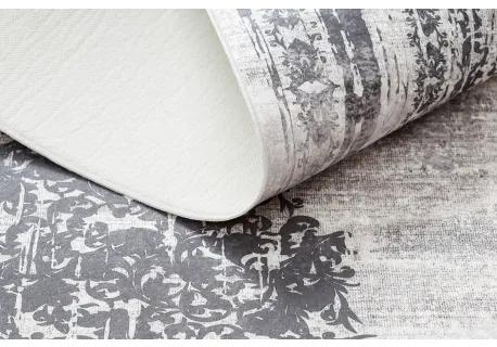 ANDRE 1187 umývací koberec Ornament, protišmykový - čierna -biela Veľkosť: 160x220 cm