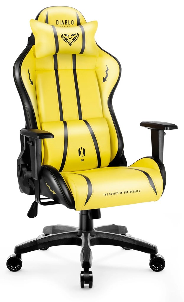 Herné kreslo Diablo X-One 2.0 Normal Size, Electric Yellow/ žlté