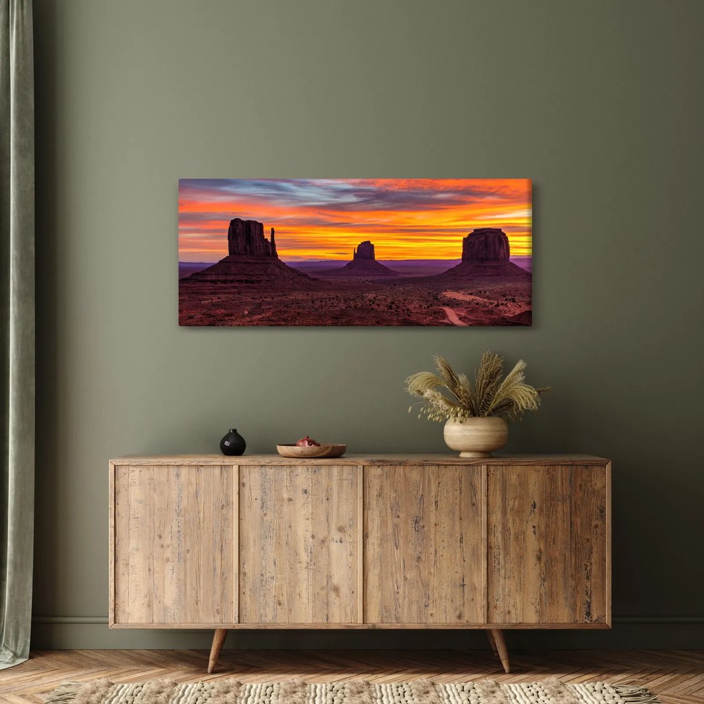 Obraz - Monument Valley v Arizone (120x50 cm)