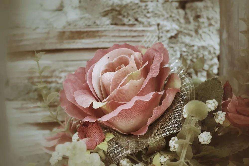 Samolepiaca fototapeta elegantná vintage ruža - 375x250
