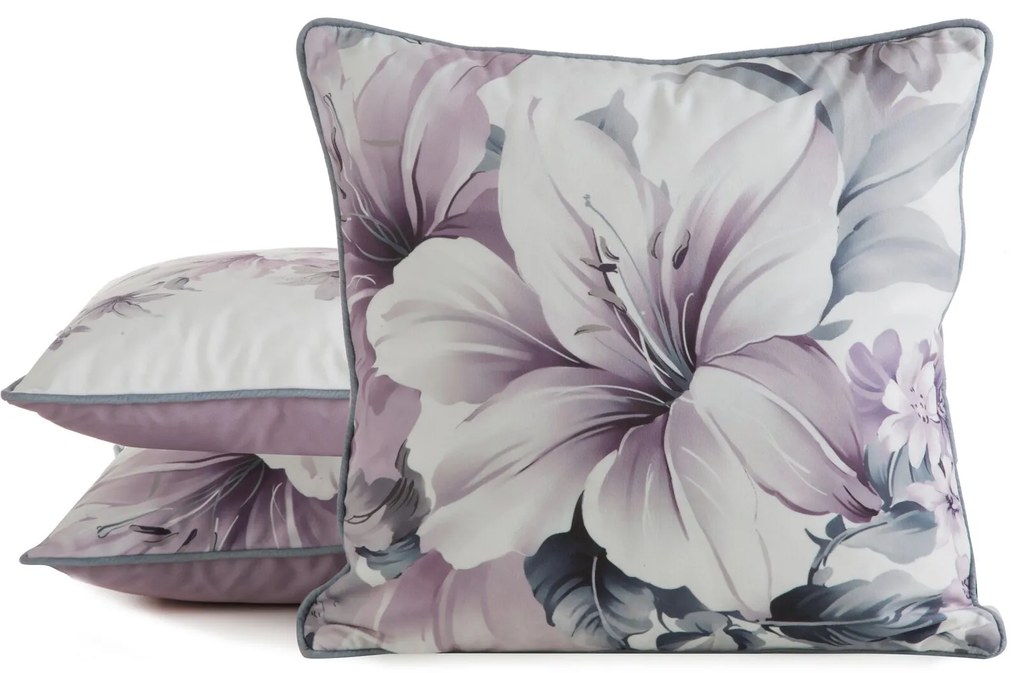 DEKORAČNÁ OBLIEČKA NA VANKÚŠ VELVET 122 45X45 CM KVETY