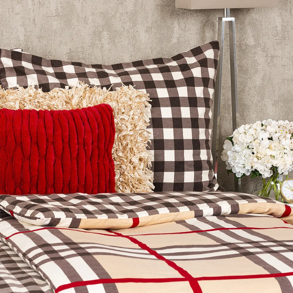 4Home Flanelové obliečky Kocka, 160 x 200 cm, 70 x 80 cm