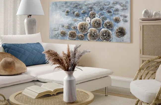 Dekoračný tanier ASLI 01 biely / béžový