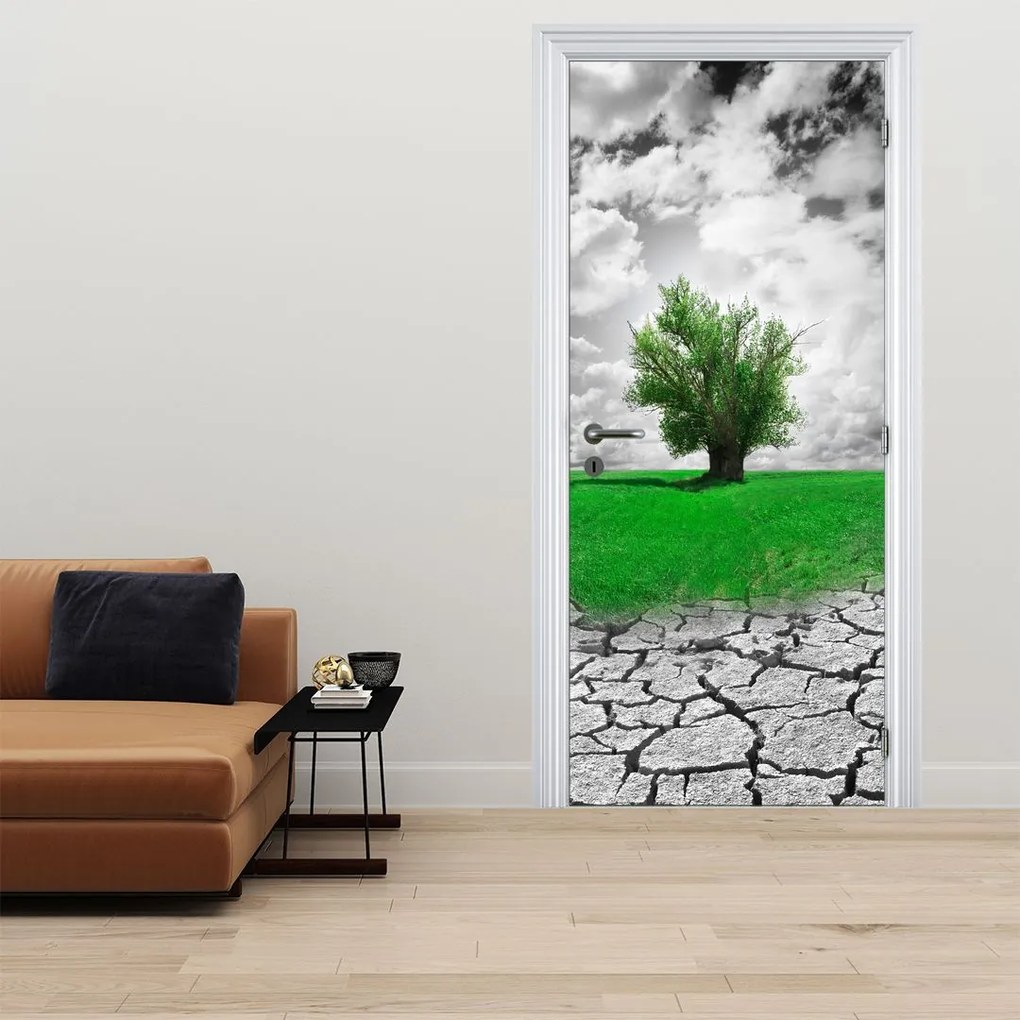 Fototapeta na dvere - Kus prírody v meste (95x205cm)