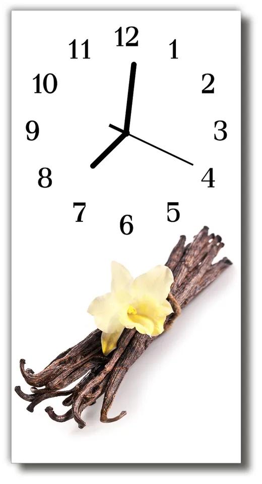 Nástenné hodiny vertikálne Vanilka kuchyne farebné tlače 30x60 cm