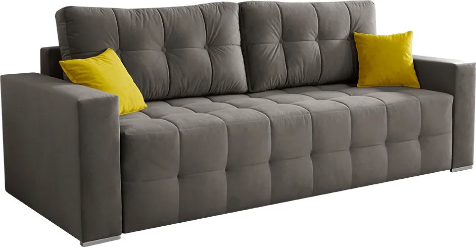 Pohovka Big sofa, hnedá/horčicová, AGIL