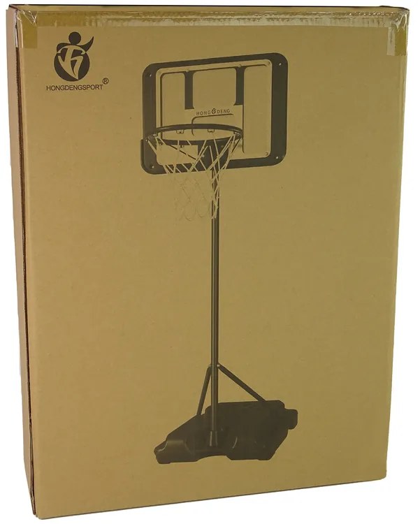 LEAN TOYS Basketbalový kôš  – čierny 2,5 m