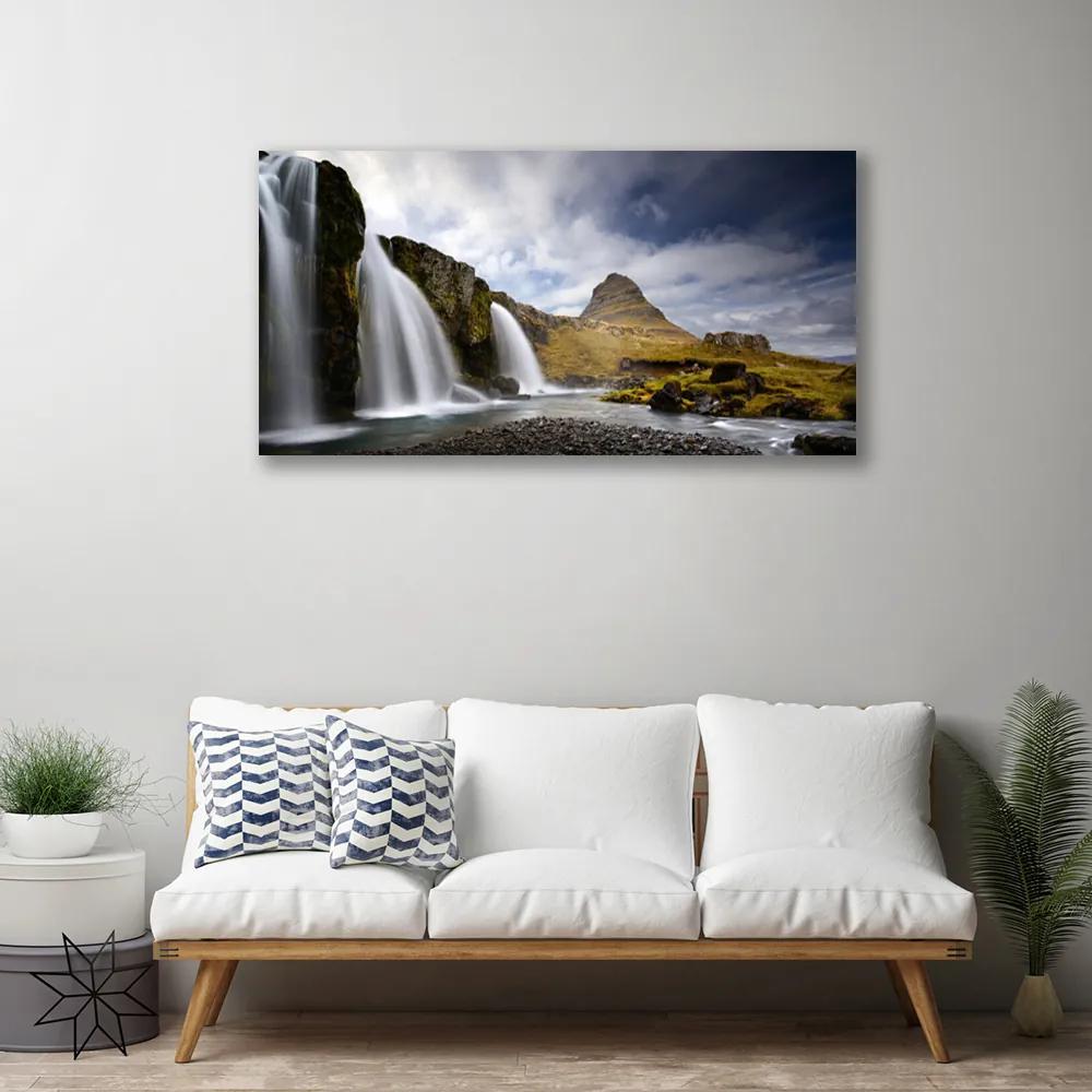 Obraz Canvas Vodopád hory príroda 140x70 cm