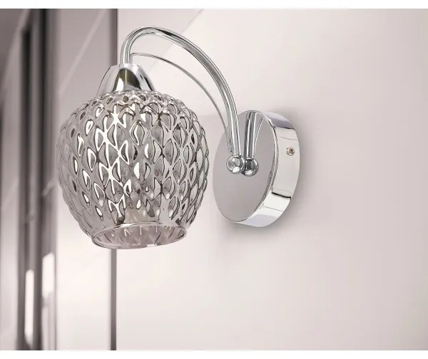 Nástenná lampa TOBIAS 1xE27/40W/230V lesklý chróm