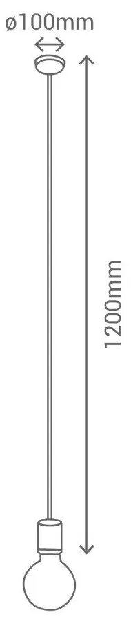 Závesné svietidlo s červeným káblom SULION Wood