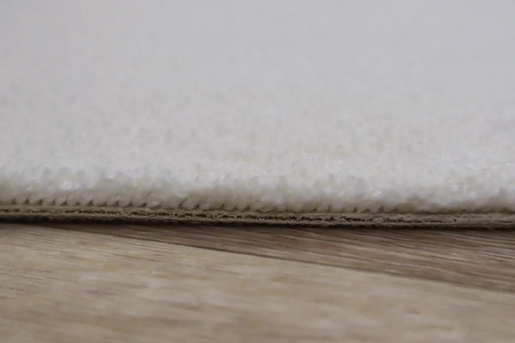 Lano - koberce a trávy Metrážny koberec Nano Smart 890 biely - Kruh s obšitím cm