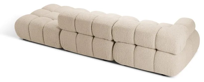 Béžová pohovka z textílie buklé 288 cm Bellis – Micadoni
