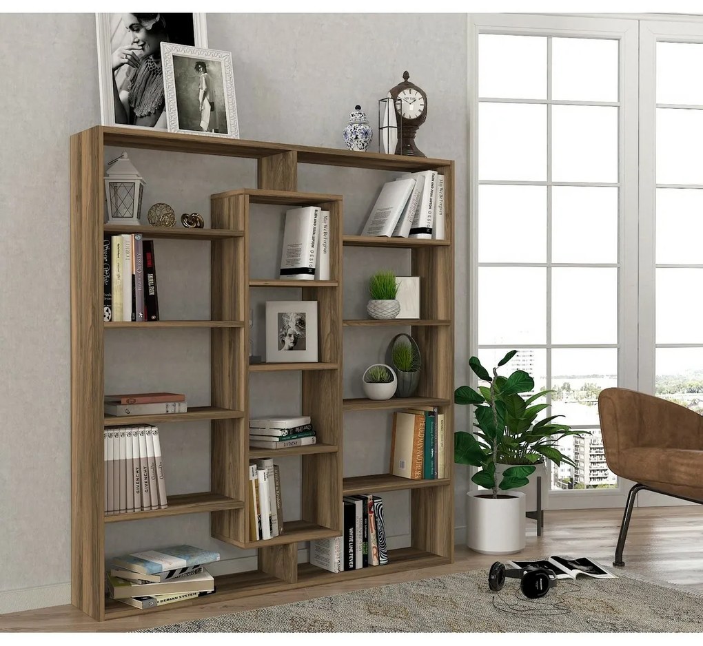 Knižnica Ample Walnut