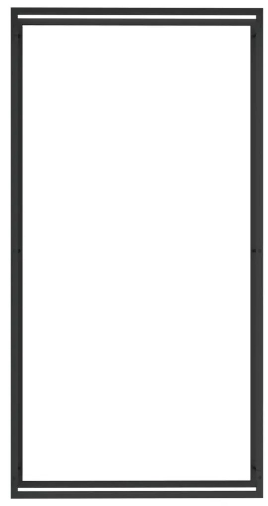 Stojan na krbové drevo matný čierny 110x28x214 cm oceľ