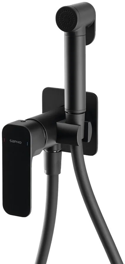 Sapho Sapho, SPY podomietková batéria s bidetovou spŕškou, čierná matná, PY13/15