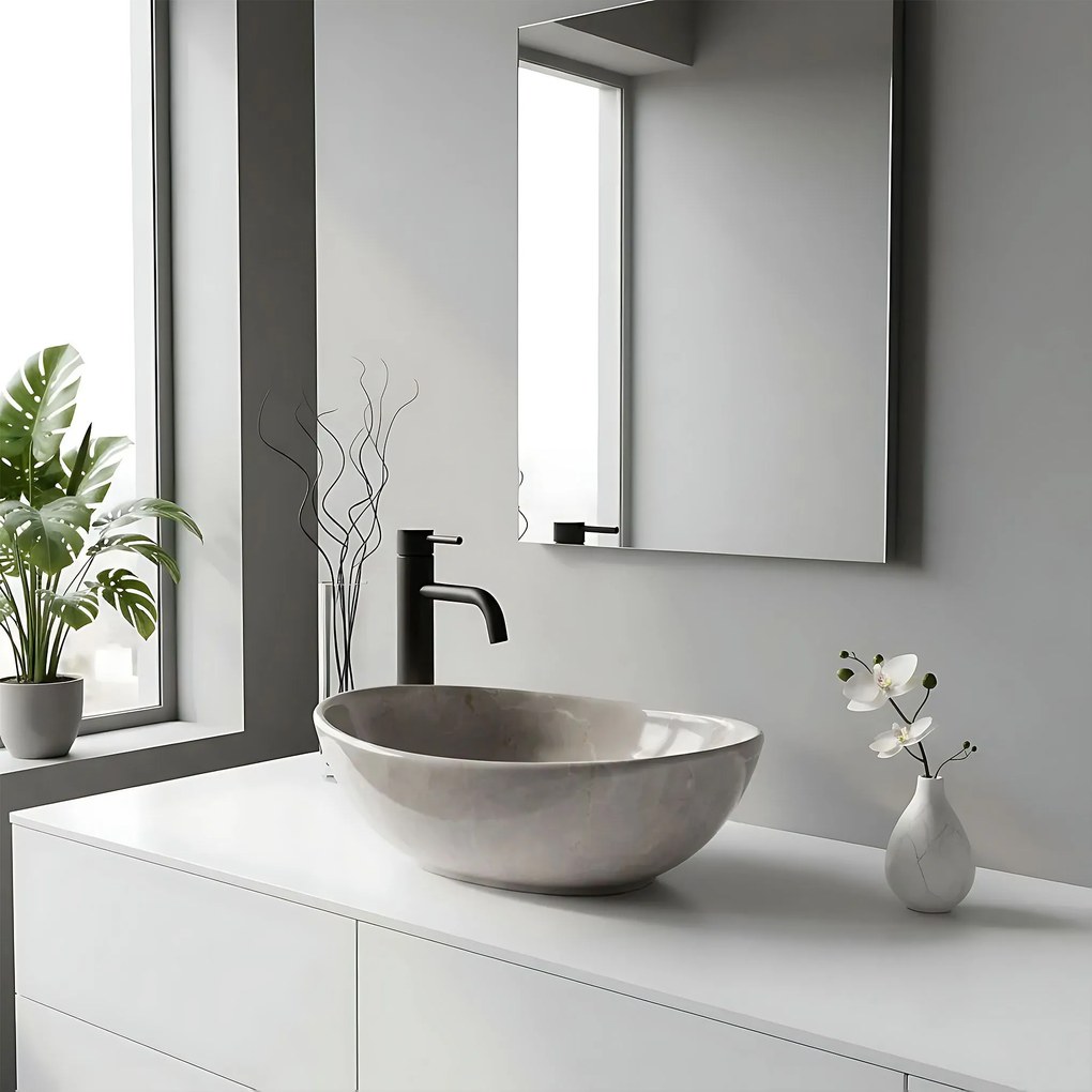 Rea Sofia Mini, umývadlo na dosku 350x260x125 mm, imitácia kameňa - kashmir, REA-U9238