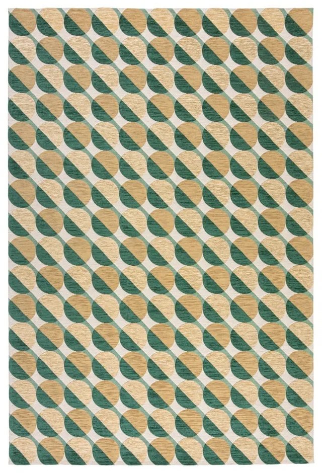 Žlto-zelený koberec 155x230 cm Carlos Circle Geo - Flair Rugs