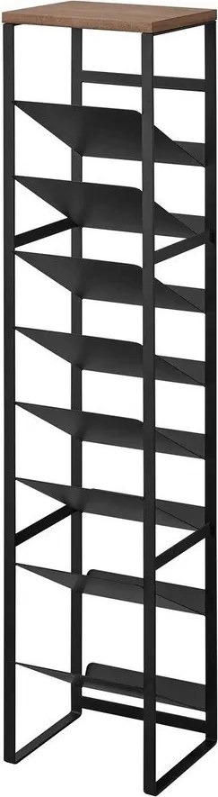 Čierny kovový regál na víno počet fliaš 16 20x88,5x19 cm Tower – YAMAZAKI
