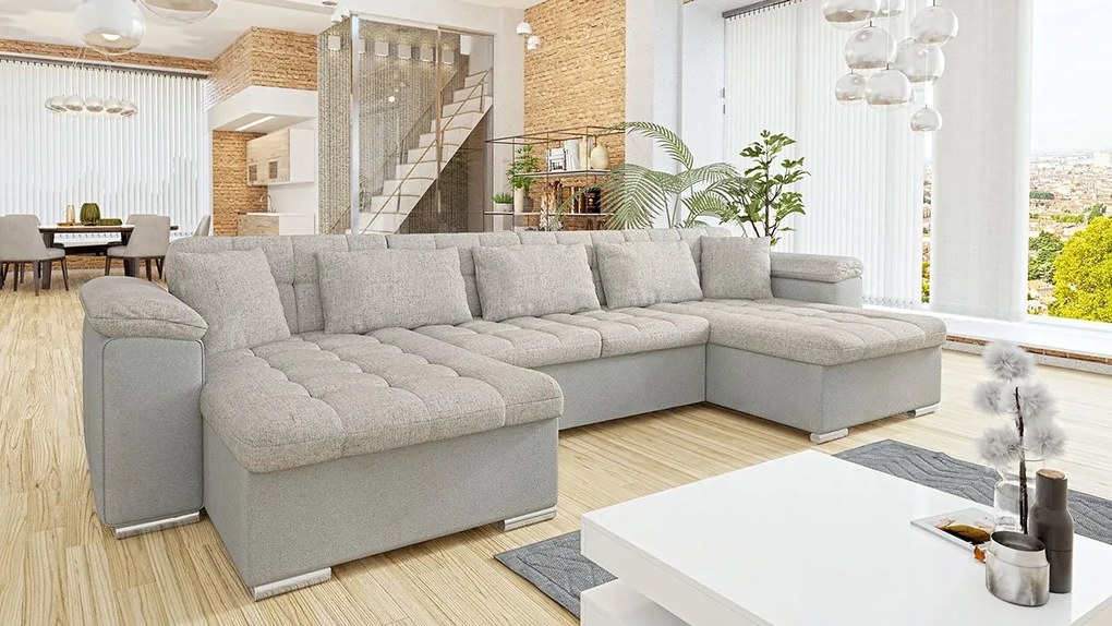 Rohová rozkladacia pohovka Wicenza Premium, Dostupné poťahy: Terra 05 + Terra 05 + Terra 06 ECO