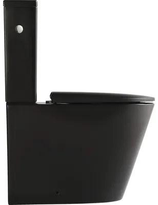 WC kombi Jungborn FLORIEL ONE 64 bez splachovacieho kruhu vč. WC dosky SWN321 (MATT BLACK)