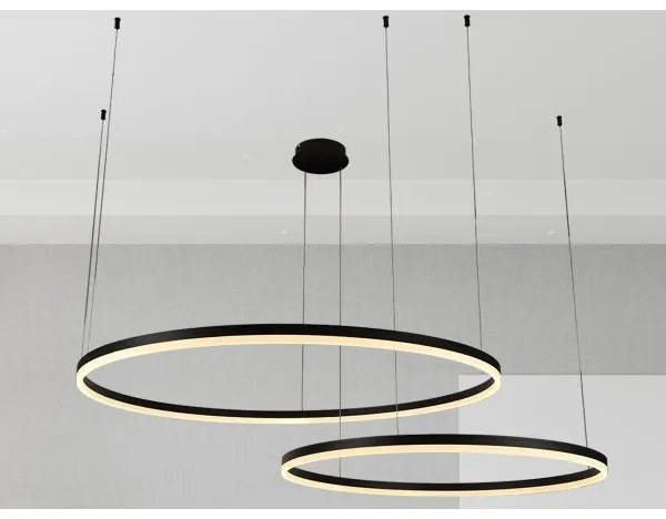 LED Stmievateľný luster na lanku LED/128W/230V 3000-6500K + diaľkové ovládanie