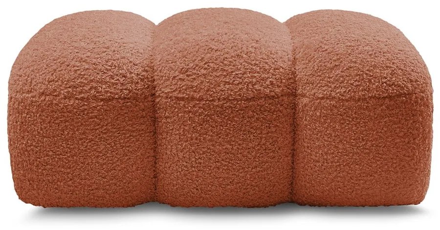 Podnožka z textílie buklé v tehlovej farbe Hippolyte – Bobochic Paris