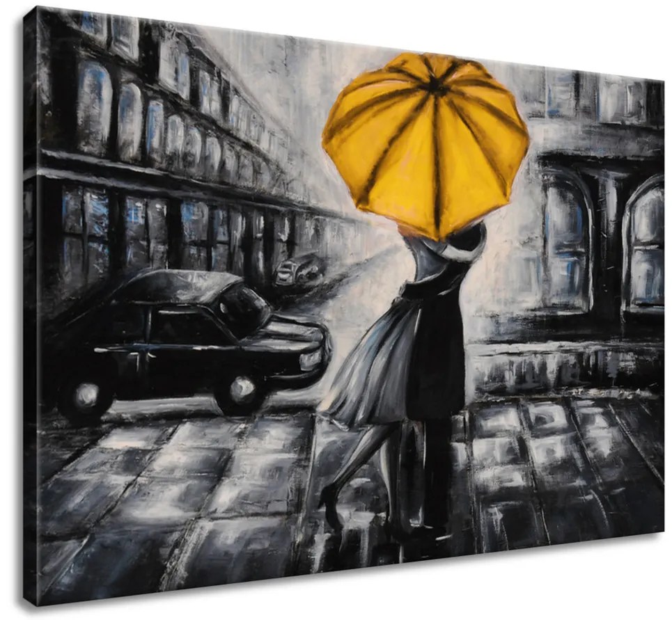 Gario Obraz na plátne Žltý bozk v daždi Rozmery: 90 x 60 cm