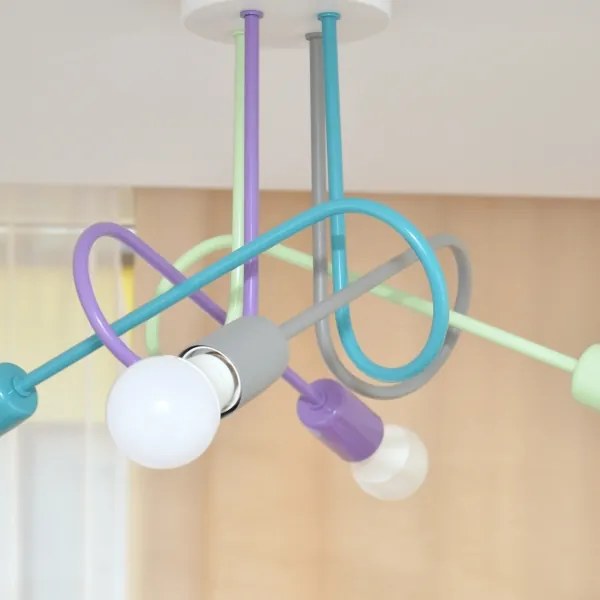 LED Prisadený luster OXFORD 4xE27/10W/230V