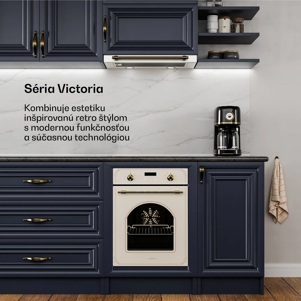 Klarstein Victoria vysúvacia odsávačka pár Elegant, retro inšpirovaná, nadčasová EEC A++ 358,54 m³/h 60 cm