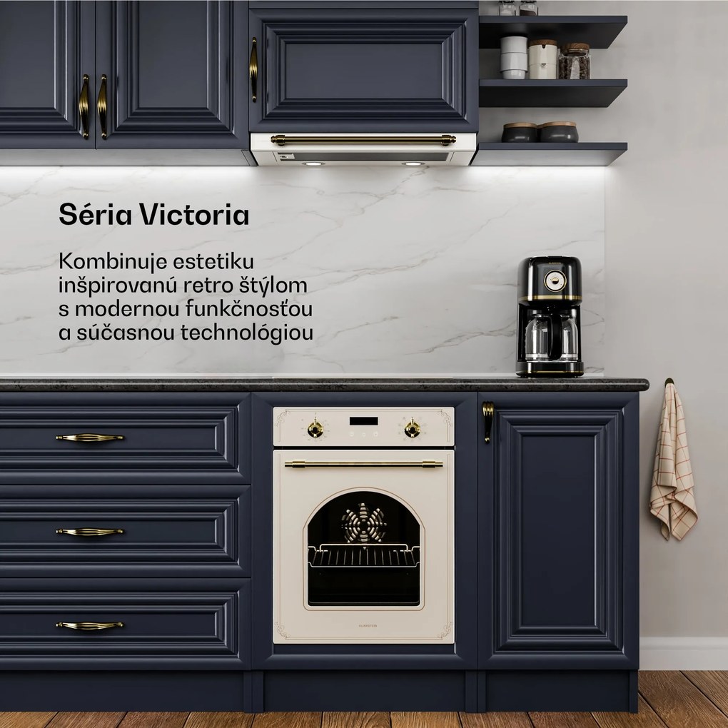 Klarstein Victoria výsuvný digestor elegantný, retro inšpirovaný, nadčasový EEC A++ 359m³/h 60cm