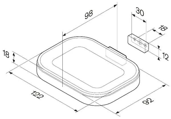 Miska na mydlo AM.PM Func A8F34200 nástenná, sklo, chróm