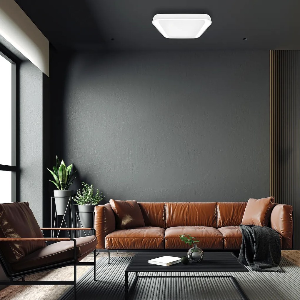 Stropné LED svietidlo Quadro, 1x LED 66w, 3000-6000k, w, s ovládačom