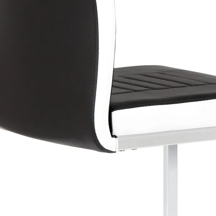 BONTEC Jedálenská stolička, čierna, ekokoža, DCL-406 BK Farba: Čierna