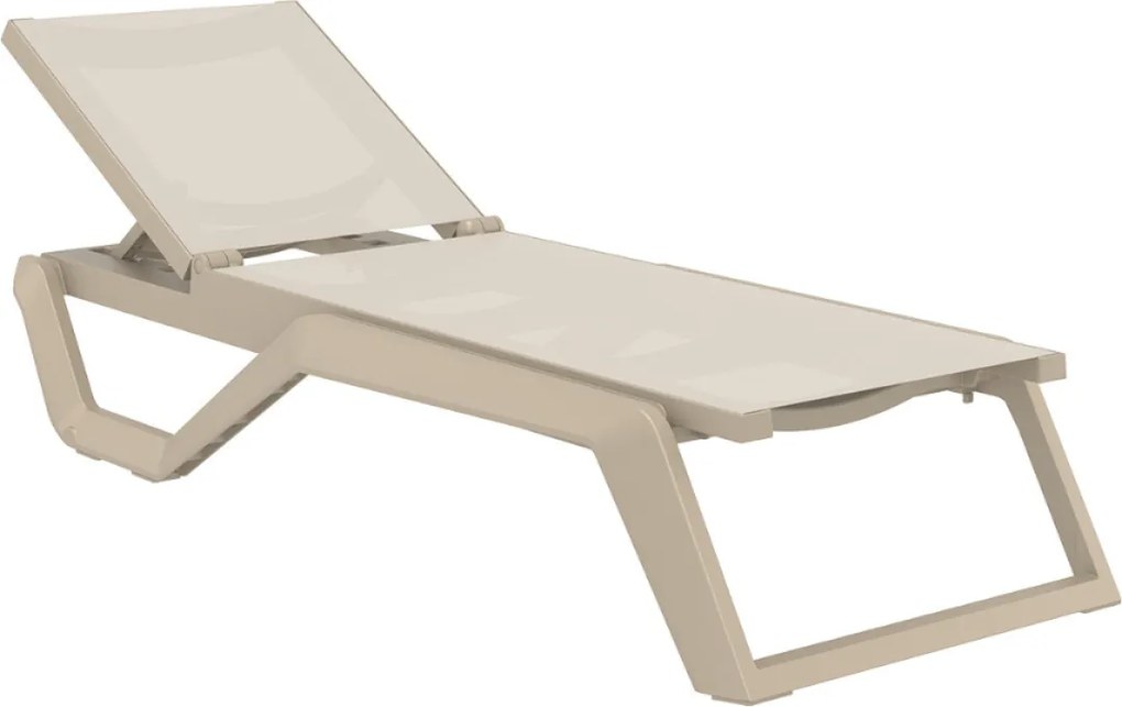 RIO PRO záhradné lehátko taupe/taupe