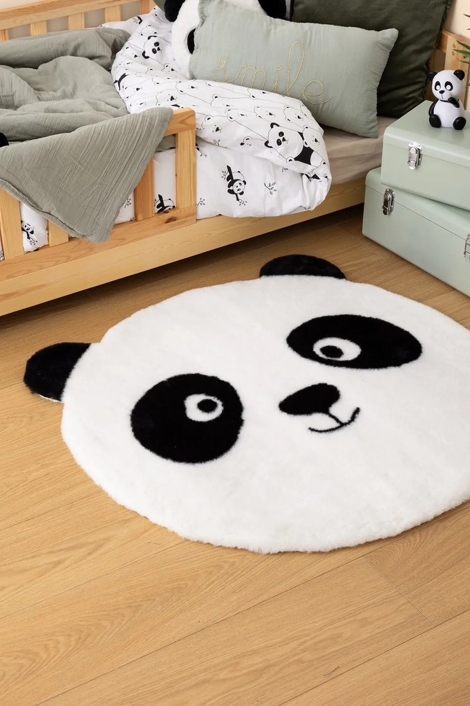 ATMOSPHERA Detský koberec Panda, (fi) 100 cm, čierna/biela