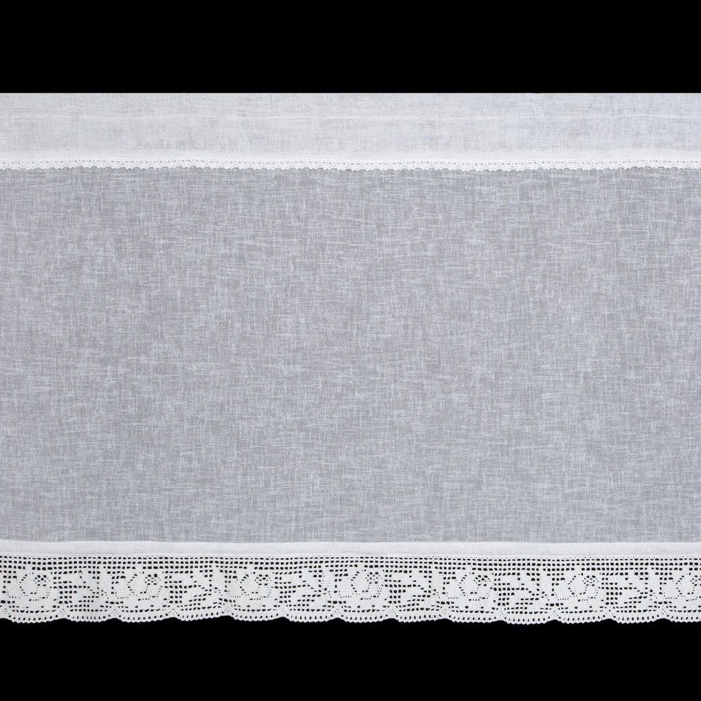 KRÁTKA ZÁCLONA NA PÁSKE LARI 150X60 CM BIELA
