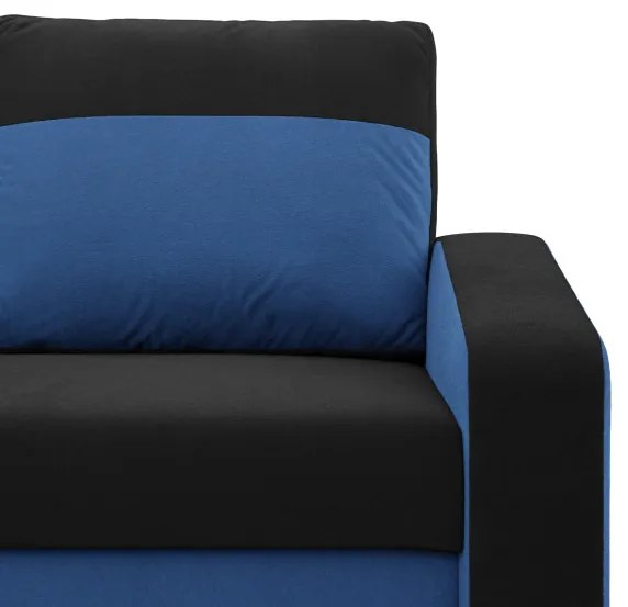 Pohovka ORION čierna / tmavomodrá