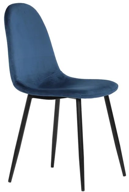 Autronic BONTEC Jedálenská stolička, modrá, zamatová látka, CT-971 BLUE4 Farba: Modrá
